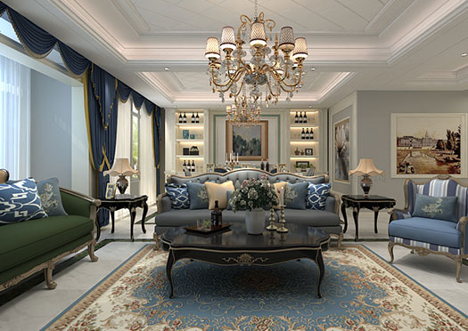 國奧村193平米簡歐風格效果圖 國奧村193平米簡歐風格效果圖