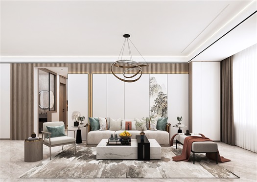 新華聯(lián)廣場139平米新中式風效果圖 新華聯(lián)廣場139平米新中式風效果圖