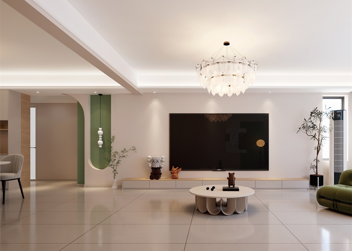 中海河山郡 | 133㎡輕法式浪漫，『奶油白+薄荷綠』美的剛剛好！